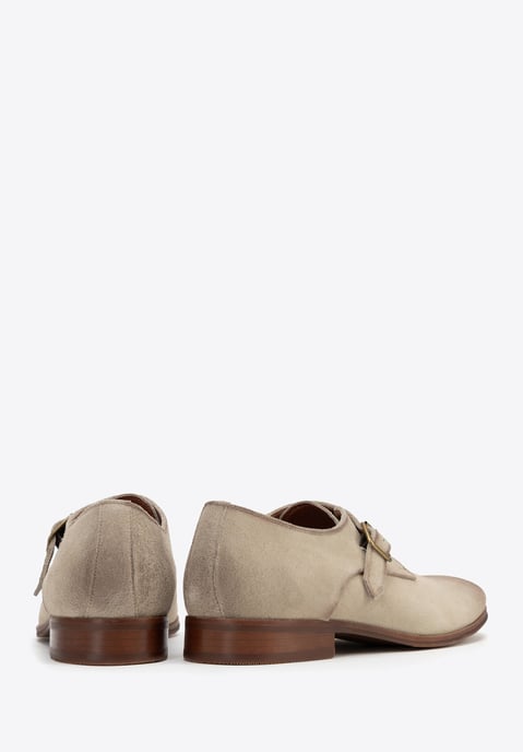 Wittchen Herren-Monk-Schuhe aus beigefarbenem Wildleder - Image 3