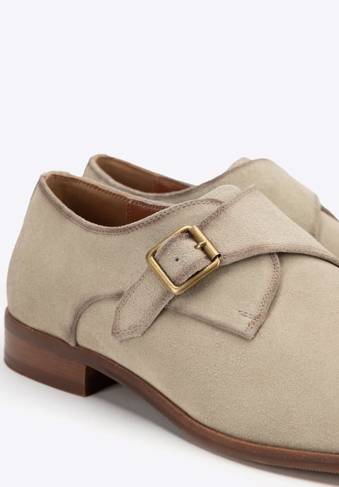 Wittchen Herren-Monk-Schuhe aus beigefarbenem Wildleder - Image 6
