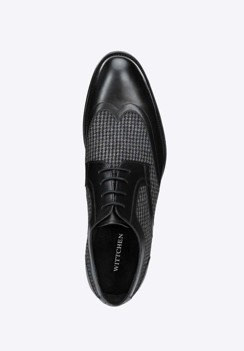 Wittchen Herren-Derbyschuhe aus schwarzem Leder mit Textileinsätzen - Image 6
