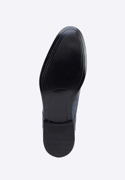 Wittchen Herren-Derbyschuhe aus Leder mit Textileinsätzen, marineblau, Naturleder - Image 6