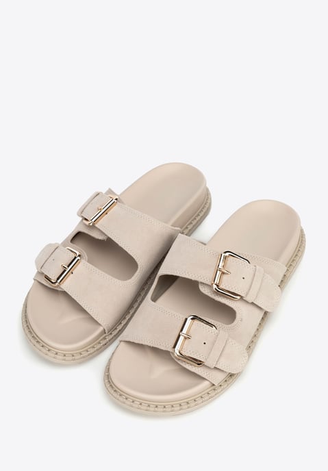 Wittchen Damen-Flip-Flops aus beigefarbenem Wildleder - Image 2