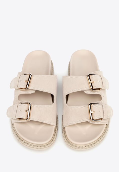 Wittchen Damen-Flip-Flops aus beigefarbenem Wildleder - Image 3
