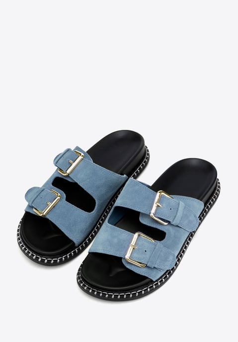 Wittchen Damen-Flip-Flops aus blauem Wildleder - Image 2