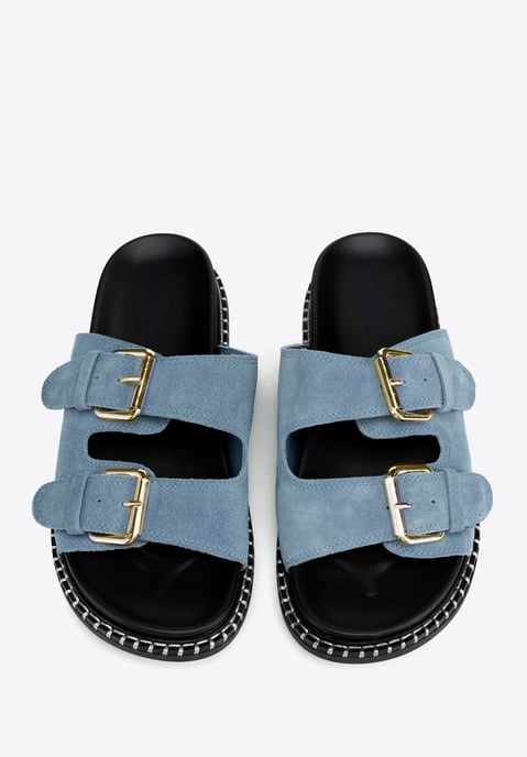 Wittchen Damen-Flip-Flops aus blauem Wildleder - Image 3