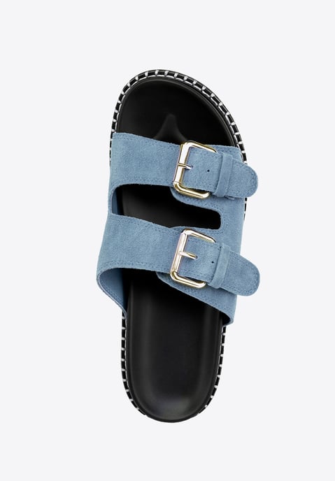 Wittchen Damen-Flip-Flops aus blauem Wildleder - Image 5