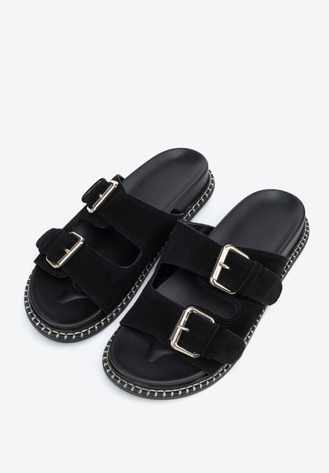 Wittchen Damen-Flip-Flops aus schwarzem Wildleder - Image 2