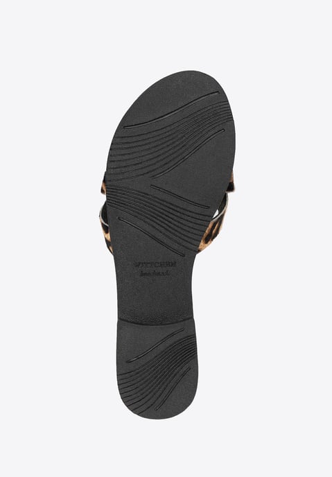 Wittchen Damen-Flip-Flops aus Leder mit Tiermuster, Schwarz und Braun, Naturleder - Image 6