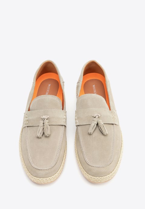 Wittchen Herren-Loafer aus beigefarbenem Wildleder mit Quaste - Image 3
