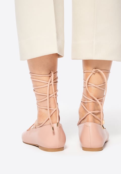 Wittchen Damen-Ballerinas aus echtem Leder mit spitzer Zehenpartie, Rosa, Naturleder - Image 3