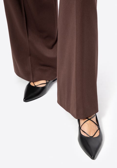 Wittchen Damen-Ballerinas aus echtem Leder mit spitzer Zehenpartie, schwarz - Image 5