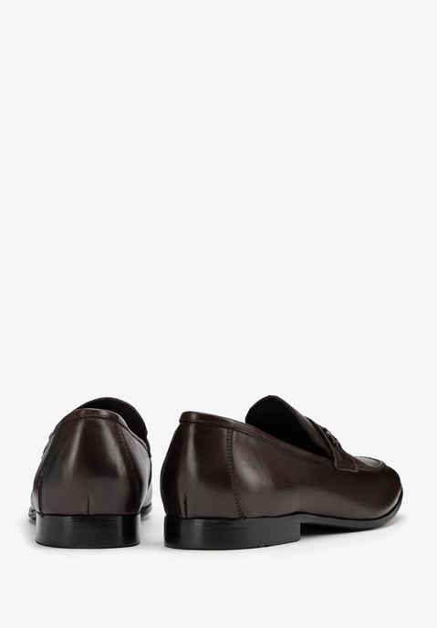 Wittchen Herren-Lederslipper mit Schnalle am Riemen, Dunkelbraun, Naturleder - Image 4