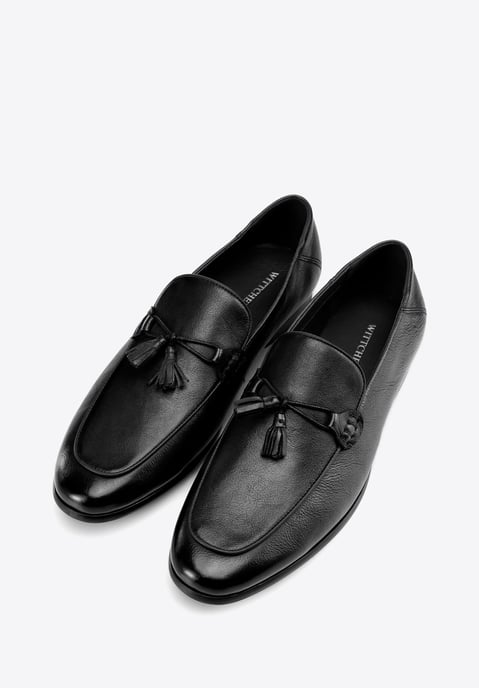 Wittchen Herren-Lederslipper mit Quaste, schwarzes Naturleder - Image 3