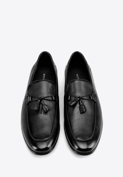 Wittchen Herren-Lederslipper mit Quaste, schwarzes Naturleder - Image 4