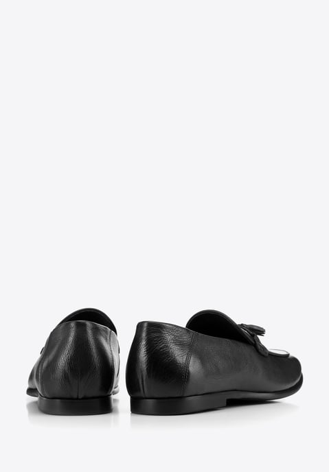 Wittchen Herren-Lederslipper mit Quaste, schwarzes Naturleder - Image 5