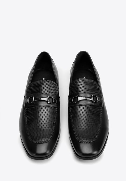 Wittchen Herren-Lederslipper mit Schnalle am Riemen, schwarzes Naturleder - Image 4