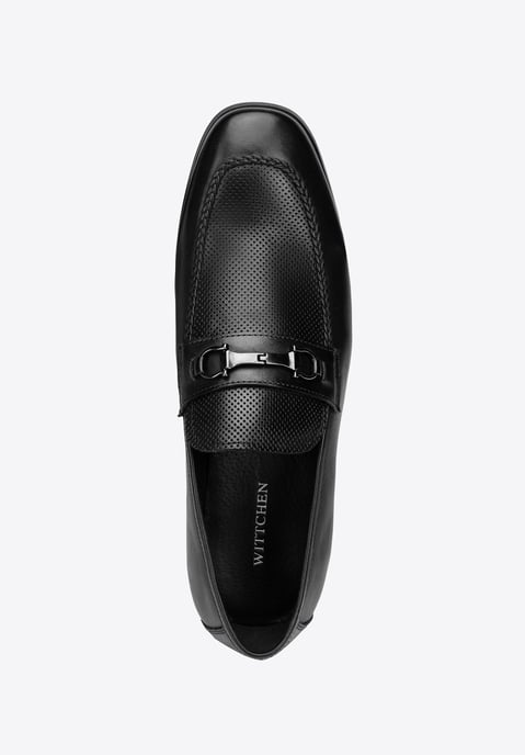 Wittchen Herren-Lederslipper mit Schnalle am Riemen, schwarzes Naturleder - Image 6