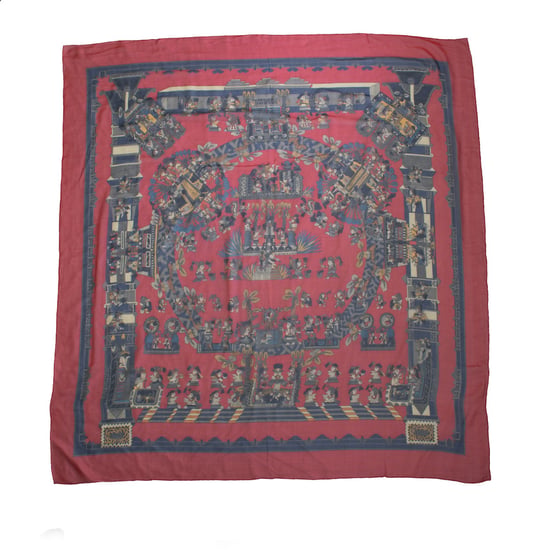 Hermes Astres et Soleils Seidenschal in Rot - Image 1