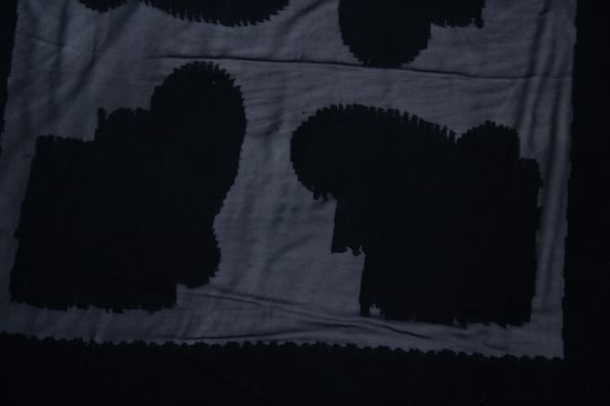 schwarzer Seidenschal von Giorgio Armani mit transparentem - Image 5