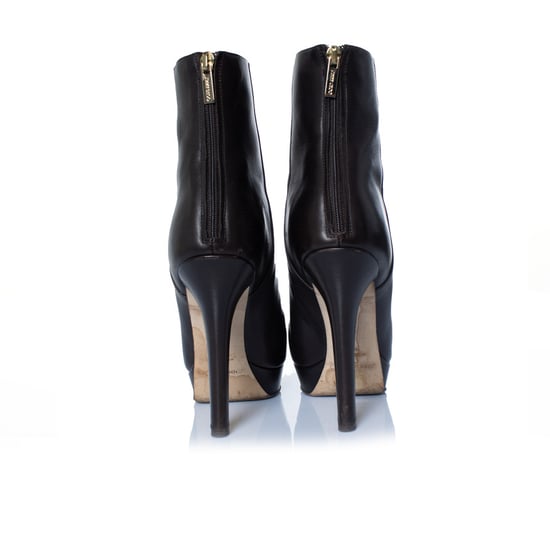Jimmy Choo dunkelbraune Plateau-Stiefel aus Leder - Image 3
