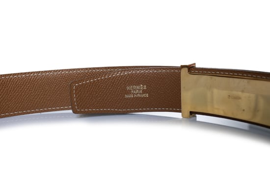 Wendbarer Admiral-Gürtel von Hermès aus Box- und Togo-Leder - Image 5