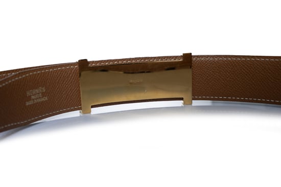Wendbarer Admiral-Gürtel von Hermès aus Box- und Togo-Leder - Image 6