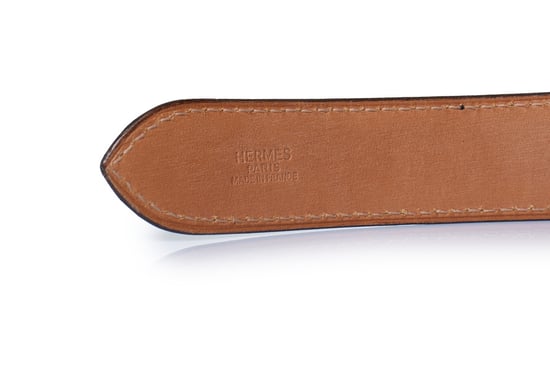 Hermes Etriviere Gürtel aus schwarzem Leder - Image 6