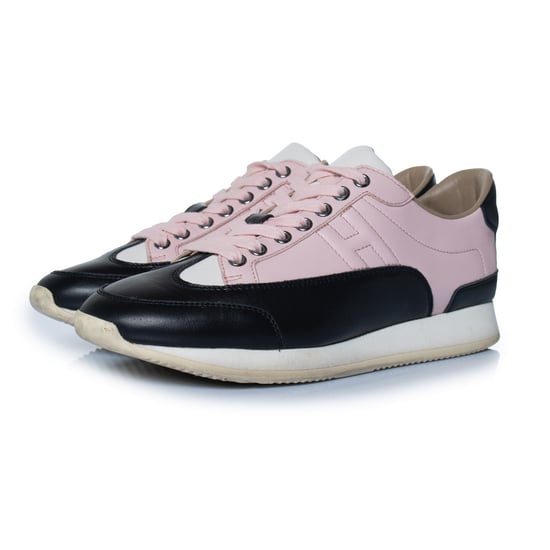 Hermes Goal Sneaker in Schwarz und Rosa - Image 1