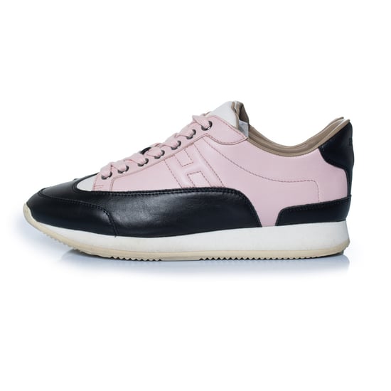 Hermes Goal Sneaker in Schwarz und Rosa - Image 2