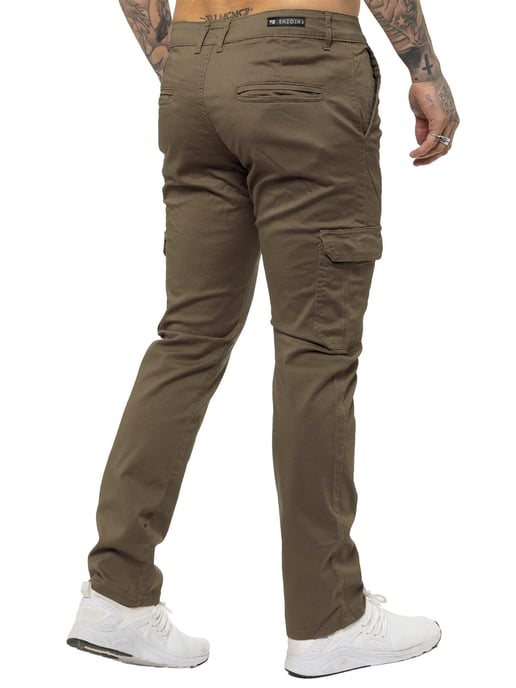 Enzo Herren Cargo Combat Chinos - Image 3
