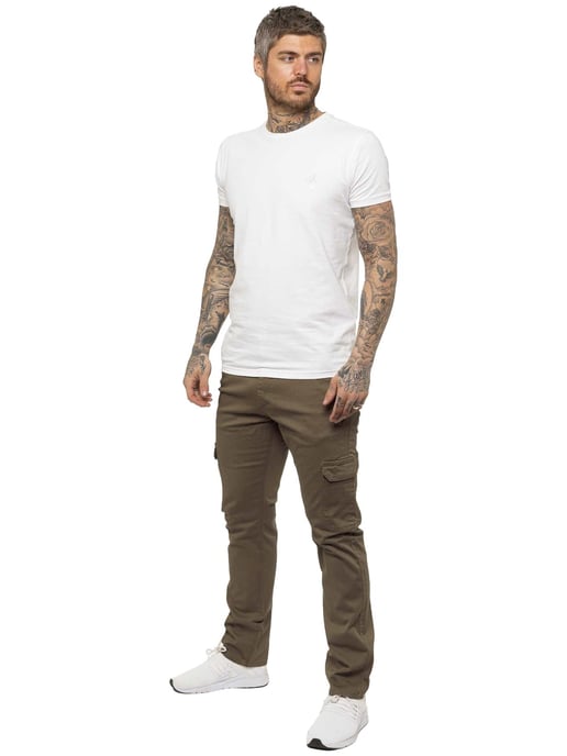 Enzo Herren Cargo Combat Chinos - Image 5