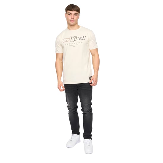 Crosshatch - "Hybridge" T-Shirt für Herren (Naturweiß) - Image 4