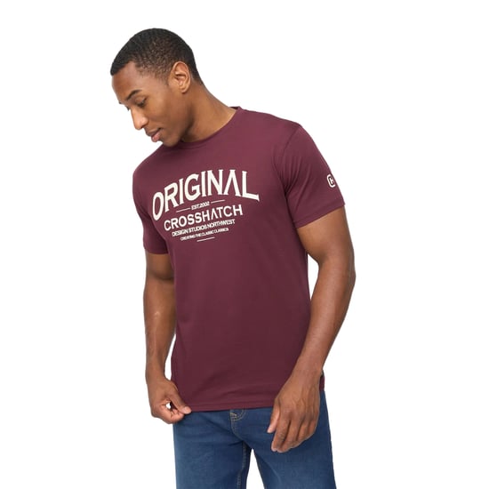Crosshatch - "Vintarge" T-Shirt für Herren (Trauben-Lila) - Image 3