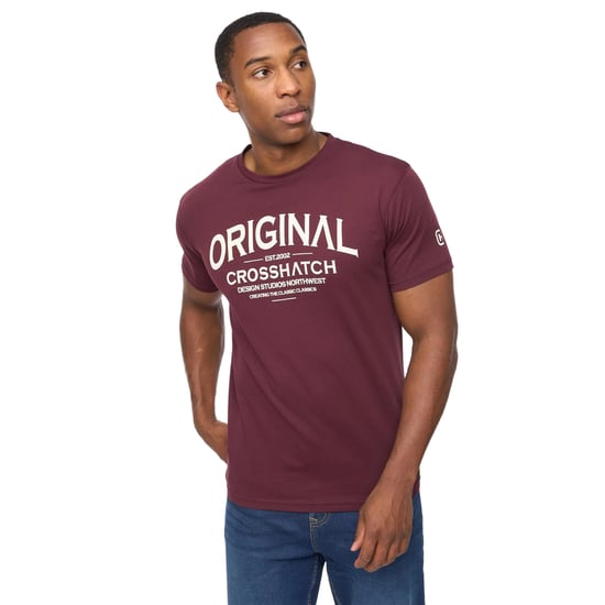 Crosshatch - "Vintarge" T-Shirt für Herren (Trauben-Lila) - Image 4