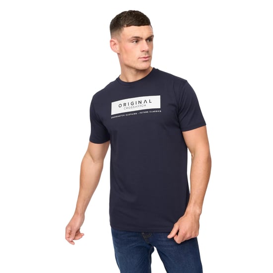Crosshatch - "Jamstate" T-Shirt für Herren (Marine) - Image 1