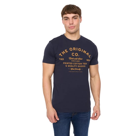 Crosshatch - "Shoptown" T-Shirt für Herren (Marine) - Image 1