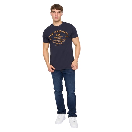 Crosshatch - "Shoptown" T-Shirt für Herren (Marine) - Image 4