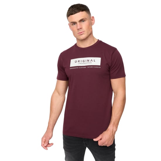 Crosshatch - "Jamstate" T-Shirt für Herren (Rum Rosinen) - Image 1