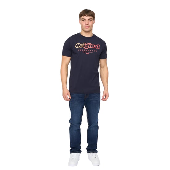 Crosshatch - "Hybridge" T-Shirt für Herren (Marine) - Image 4