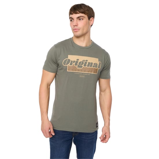 Crosshatch - "Chevin" T-Shirt für Herren (Oliv) - Image 1