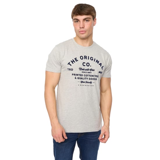 Crosshatch - "Shoptown" T-Shirt für Herren (Grau meliert) - Image 1