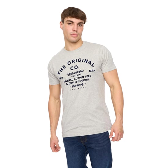 Crosshatch - "Shoptown" T-Shirt für Herren (Grau meliert) - Image 3