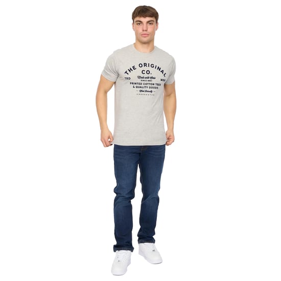 Crosshatch - "Shoptown" T-Shirt für Herren (Grau meliert) - Image 4