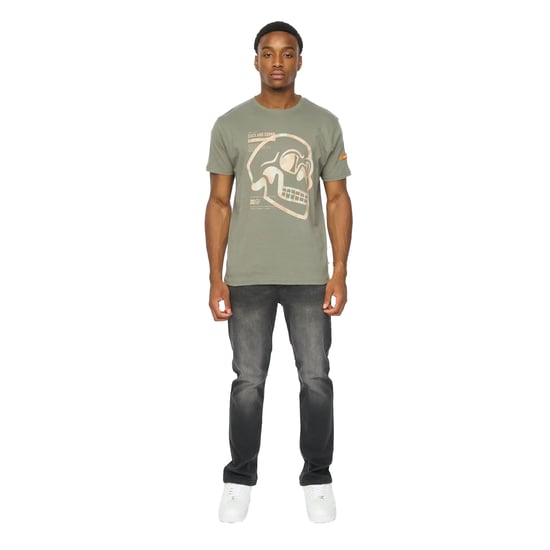 Duck and Cover - "Skullmatic" T-Shirt für Herren (Dunkel-Olive) - Image 4