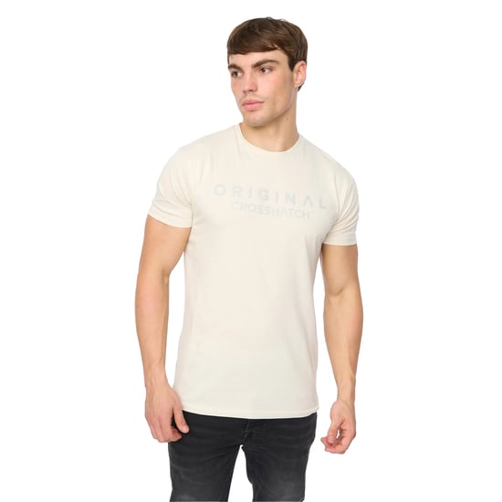 Crosshatch - "Demiwear" T-Shirt für Herren (Naturweiß) - Image 4