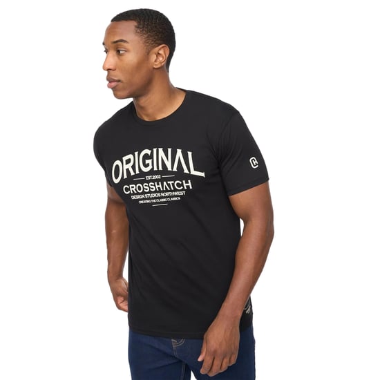 Crosshatch - "Vintarge" T-Shirt für Herren (Schwarz) - Image 3