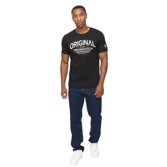 Crosshatch - "Vintarge" T-Shirt für Herren (Schwarz) - Image 4