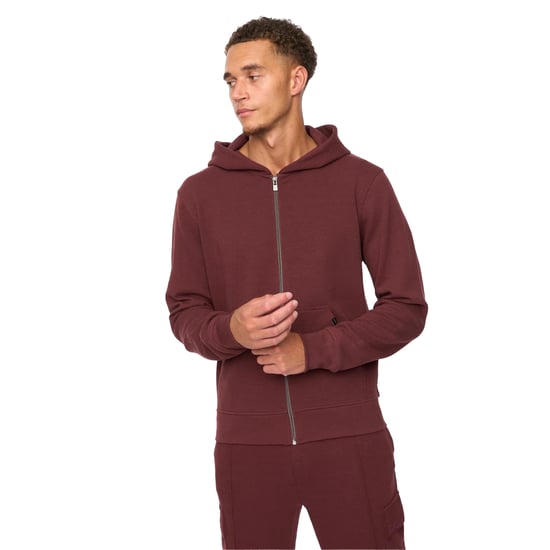 Duck and Cover - "Optimus" Hoodie mit durchgehendem Reißverschluss für Herren (Weinrot) - Image 3