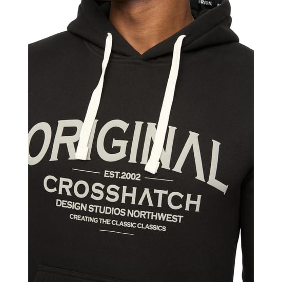 Crosshatch - "Vintarge" Kapuzenpullover für Herren (Schwarz) - Image 3