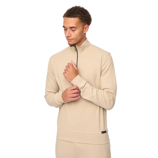 Duck and Cover - "Slellmoore" Sweatshirt für Herren, mit kurzem Reißverschluss (Steinfarben) - Image 3