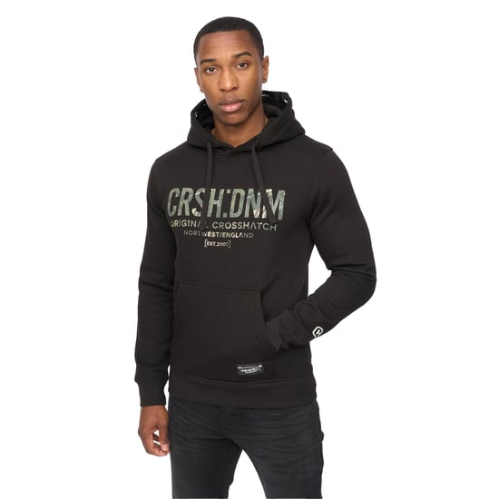 Crosshatch - "Campbox" Kapuzenpullover für Herren (Schwarz) - Image 1